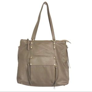 Kooba leather side zip tote bag